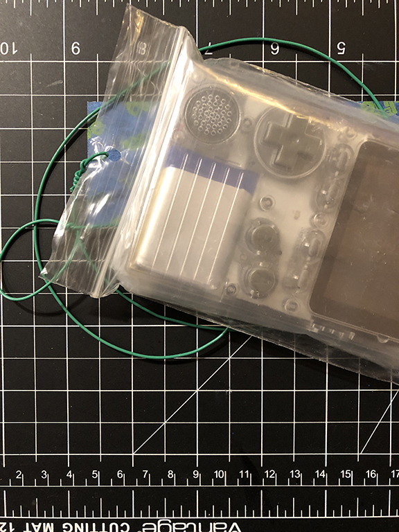 Figure 5 - All ready to go outside and record data inside three zipper-lock plastic bags