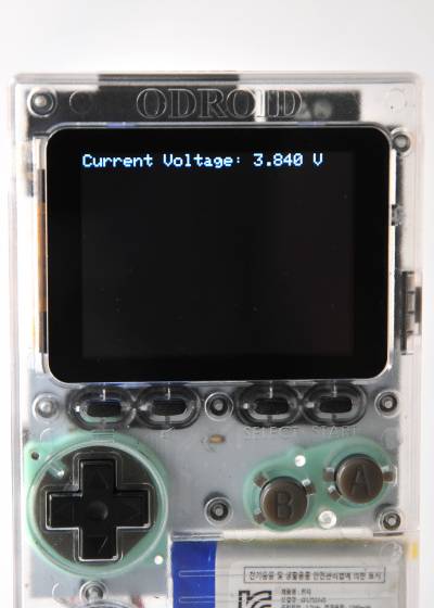 Figure 1 - The ODROID-GO has a ~3.7V battery module