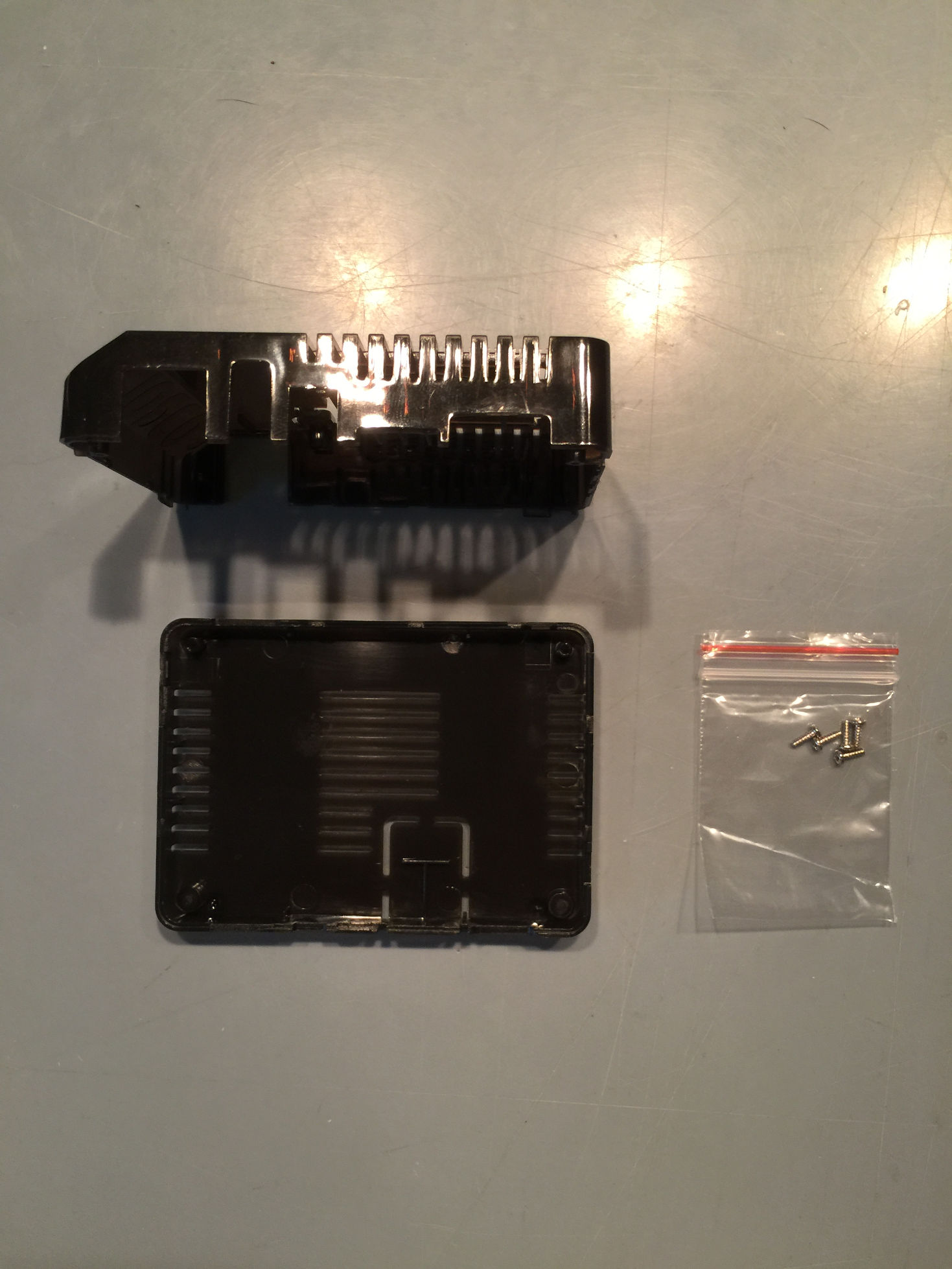 Figure 3 - ODROID-C2 case side and top view
