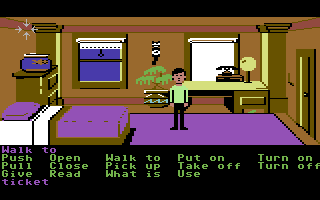 Figure 4 - Zak McKracken on the C64. These early adventures were quite difficult