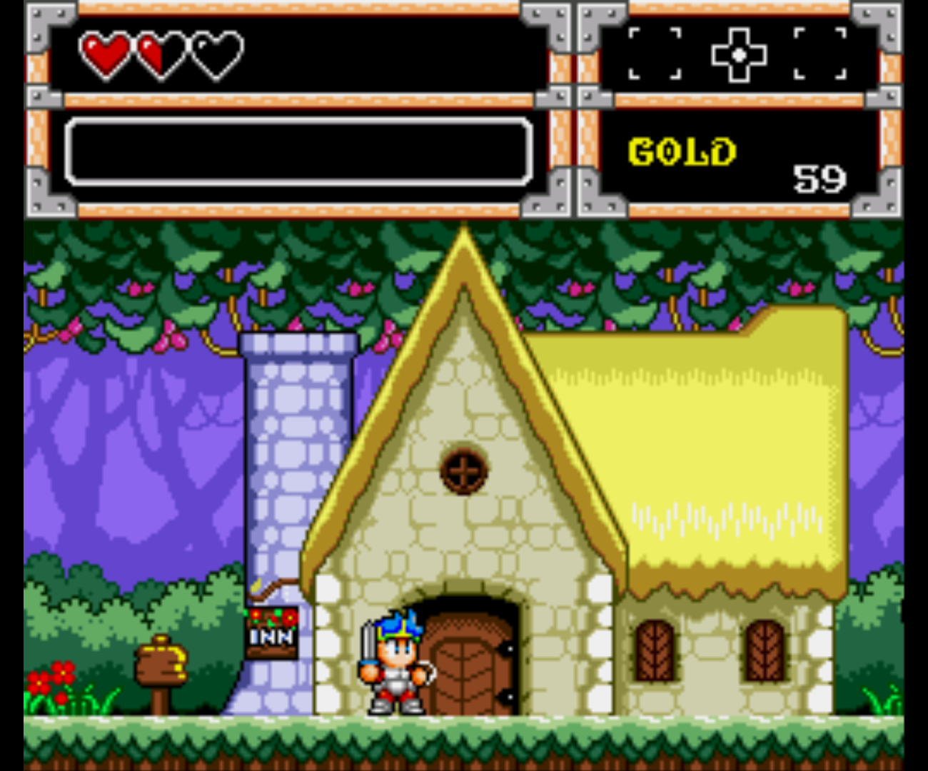 Figure 7 and 8 - Side by Side comparison of Dynastic Hero on the PC Engine (Left) and Wonder Boy in Monster World on the Mega Drive (right)