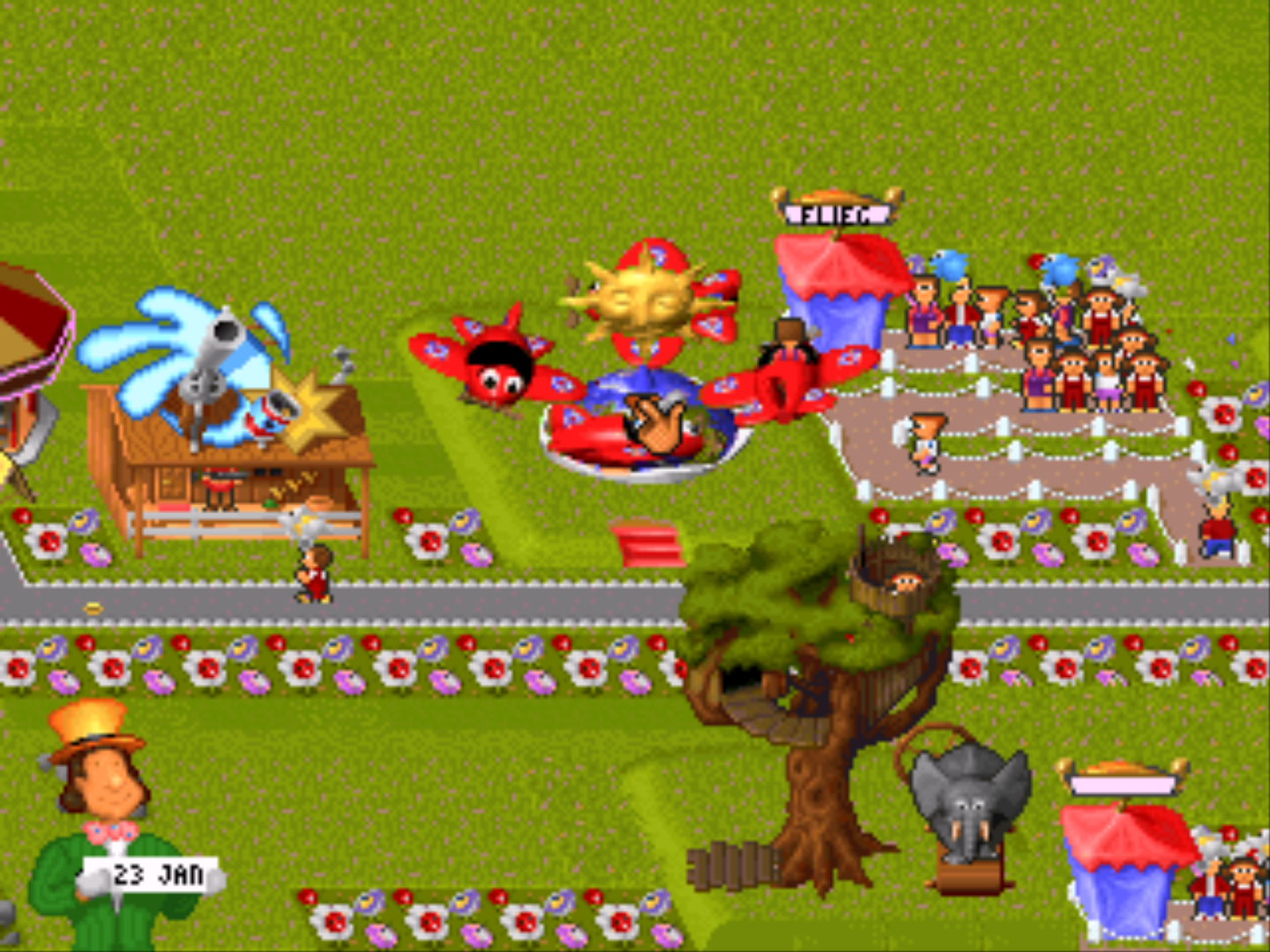 Figure 8 - The game has a big variety of different attractions and shops to choose from