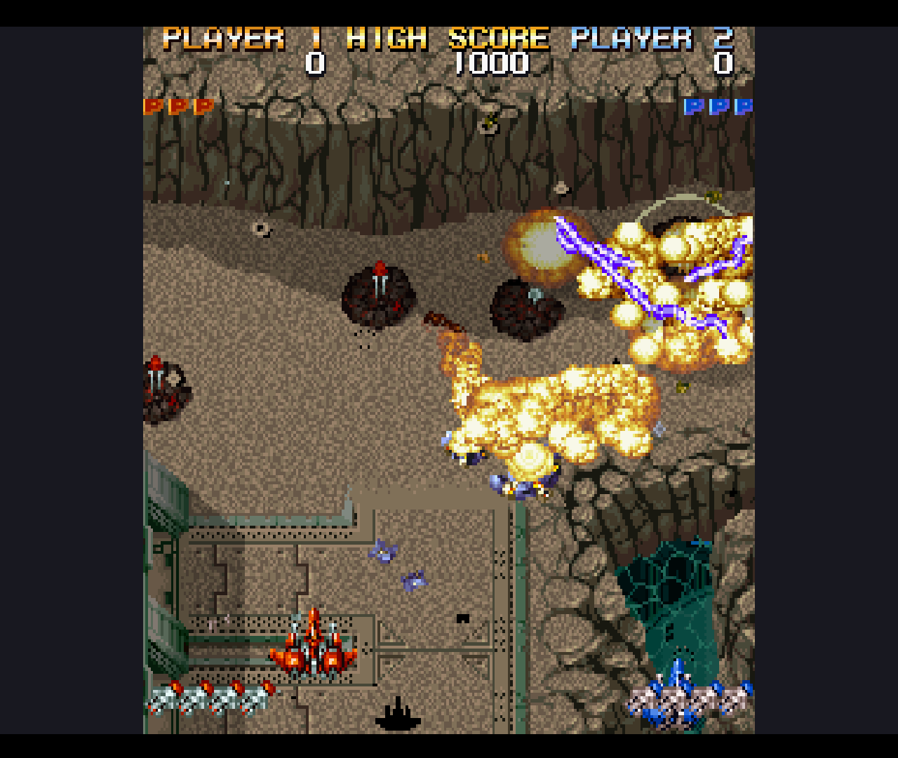 Figure 10 - Very good looking graphics for up to two players lots of explosions on and enemies on the screen