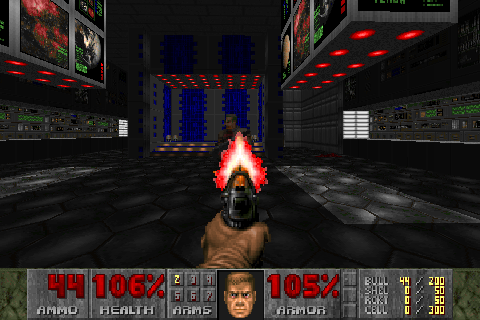 Figure 15 - Classic Doom 1 running in LZDoom on the ODROID-GO Advance