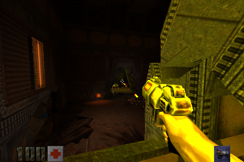 Figure 19 - Quake 2 looks gorgeous on the ODROID-GO Advance and supports high res textures