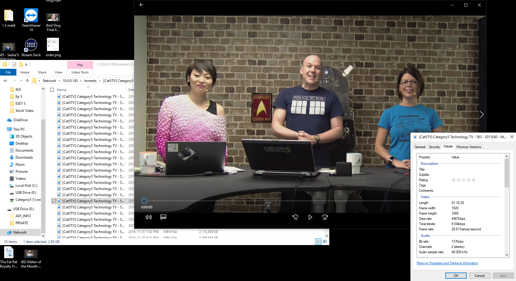 Figure 4 - Performance is exceptional on the ODROID-HC1, and streaming the 1080p video directly to my desktop looks superb