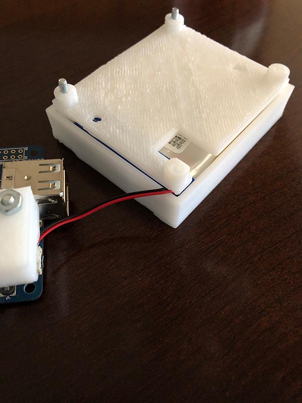 Figure 6 - A frame and battery case were 3D-printed for my ODROID tablet.