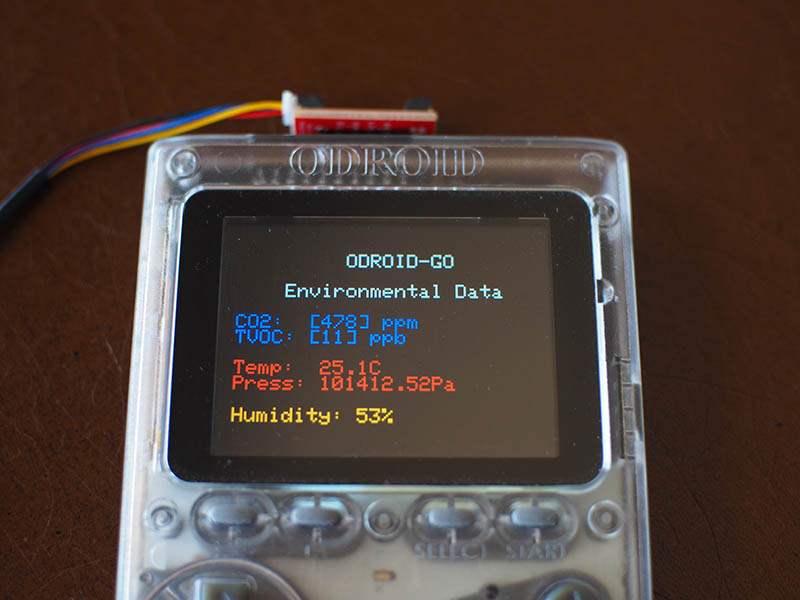Figure 3 - A sample output from the Qwiic Environmental Combo Breakout.